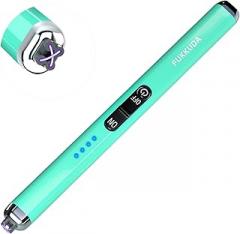 【Upgraded】 Dual Arc Electric Candle Lighter Rechargeable USB Lighter Plasma Arc Lighters for Candle (Teal Blue)
