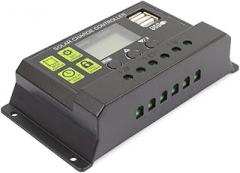 Solar Charge Controller Automatic Intelligent Regulator with USB Function Full Electronic Protection Stylish Design for Harsh Environments