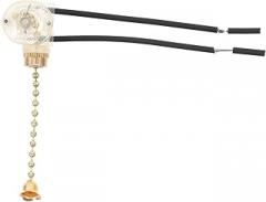 Homoyoyo Fan Pull Switch Light Pull Chain 2-Wire Off Settings for Easy Control Random Style