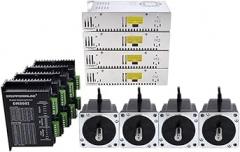 4 Axis CNC Router Kit 8.0Nm Nema 34 Stepper electronic starter + DM860I Stepper Driver + 60V Power Supply