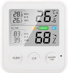 Digital Temperature and Humidity Meter Multifunctional Household Electronic and Table(D)