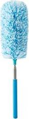 Microfiber Extendable Duster with Blue-White Handle, Telescopic Household Dust Sweeper for Cleaning Furniture and Electronics, Washable Microfiber Hand Duster for Home and Office