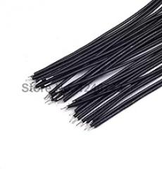 50PCS Line Black 10cm Double Tinned Wire Electronic Wire Cable