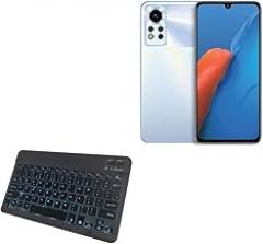 BoxWave Keyboard Compatible with Infinix Note 12i (2022) - SlimKeys Bluetooth Keyboard - with Backlight, Portable Slim LED 7 Colors - Jet Black