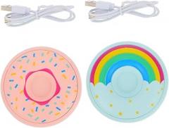 GANAZONO 2 Sets Portable Rechargeable Hand Warmers Mini Pocket Level Temperature Lightweight Electronic Warmers for Outdoor Office School Use Random Style