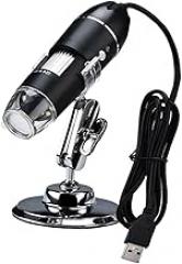 USB Experiment Microscope High Definition Digital Electronic Microscope for Portable Easy Operation Black
