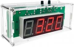 Red Kit | DIY Clock Electronic Kit Led Digital Tube Display Date Week Temperature Alarm Ds1302 Soldering Assemble DIY Project Learning New 2026 High for Reliable Electronic Component