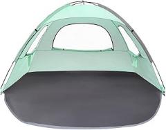 Aboiled Portable Green Sun Shelter - Outdoor Camping and Beach Tent Canopy with UV Protection and Breathable Mesh