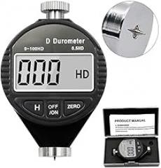 Electronic Digital Display Hardness Tester for Rubber, Industrial Grade ACD Type Durometer for Plastics and Vulcanized Materials, Tire Hardness Testing Device, 0-100H Range, 30 mm(Type D)