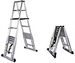 Ladders Aluminum Alloy Telescopic Fold Herringbone Ladder Household Engineering Outdoor Ladder Telescoping Ladders (Color : 2.9+2.9m)