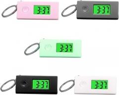 FRCOLOR 5pcs Silent Electronic Watch Digital Keychain Watch for Men Women Small Keychain Ring Lanyard