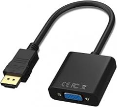 HDMI to VGA, HDMI to VGA Video Adapter (Male to Female) for Computers, desktops, laptops, PCs, projectors, Monitors, HDTVs, Raspberry Pi, Roku, Xbox, Chromebooks and More