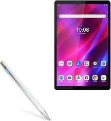 BoxWave Stylus Pen Compatible with Lenovo Tab K10 (ZA8N) - AccuPoint Active Stylus, Electronic Stylus with Ultra Fine Tip - Metallic Silver