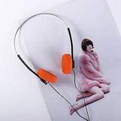 Orange Retro Over-Ear Headphones, Wired Stereo Headphone, Lightweight Portable Headphone with Adjustable Headband, Electronics, Over-Ear Headphones