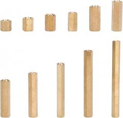 BORDSTRACT M3 Hex Brass Standoffs, M35/6/8/10/12/15/20-50 Brass Hex Standoff Spacers for Circuit Board/Electronics/Mechanical Assemblies (M3x35mm(50pcs))
