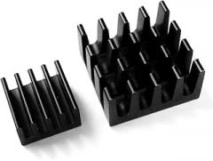 2pcs Aluminum Heat Sink Cooling Block for Single-Board Computer 3b/3b+ with Black Radiator for PCB Thermal Management in Electronics