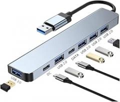 7-2 USpB C Docking Station USpB 3.0 HUB 5Gbps Steady Speed Transmission USpB HUB Adaptier OTG Adaptier SD TF for PC Laptop MaicBook Replacement for OEM New 2026 High for Reliable Electronic Component