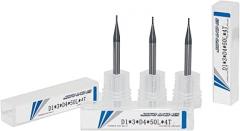 1mm 4-Flute Carbide Square End Mill for Stainless Steel & Titanium Alloy (TC4/TC7), AP Coating, Variable Helix, High-Performance Milling Cutter(3-Pack)