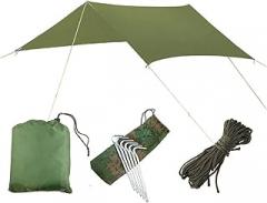 Camping Tent Rain Fly Tent Tarp Camping Tarp 3m X 3m Light Awning Tarpaulin for Camping Outdoor Travel