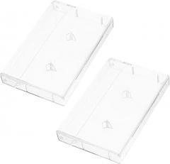 Luxshiny 2PCS Transparent Tape Cases Durable Plastic Organizers for Cassettes Dustproof Storage Boxes for Music Tapes Multipurpose Clear Design for Accessories and Sewing Supplies