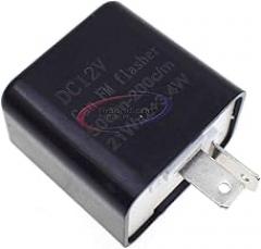12v 2-Pin Speed LED Flasher Turn Signal light Electronic Relay fix Hyper Control Flash (Black)