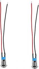 LIFKOME 2Pcs Self-Locking Momentary Push Button Switch with Round Head and Built Wire Replacement for Car and Electronic Devices