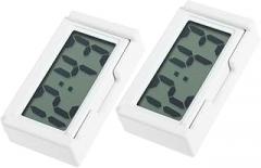 VOSAREA 2Pcs Portable Electronic Car Clock Small Digital Alarm Clock with Unique for Dashboard and Desktop Use Stylish Timekeeping for Students