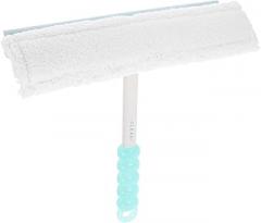 Milisten Double-Sided Plastic Squeegee Window Cleaner Tool with Water Scraper for Home Glass, Blue Handheld Shower and Mirror Squeegee for Bathroom, Car, and Tile Cleaning