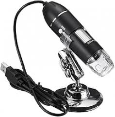 Microscopes Equipment 1600X 8 LED Adjustable Electronic Digital Microscope(500X)