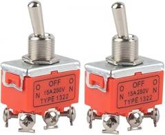 Industrial Reversible Electronic Starter Switch - DC Electronic Starter Toggle Switch with 6 Pins and 250V 15A Capacity for Efficient CW/CCW Movement