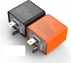 2-Pin Electronic LED Flasher Relay,12V Adjustable Speed Turn Signal Fast Flash for Motorcycle Indicator Light Replacement