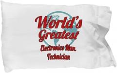 Best Electronics Man. Technician Gifts - Electronics Manufacturing Technician Gifts in Bulk - Electronics Man. Technician Pillowcase for Men & Women - Creative and Standard Size