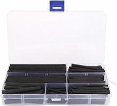 150pcs Black Heat Shrink Tubing Assortment Cable Sleeving Wrap Shrinkable Tube for Electronics Maintenance