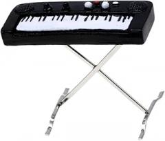 Decorative Musical Instrument Models Miniature Alloy Electronic Keyboard Piano Musical Instrument Model Ornament Home Decor Ornaments