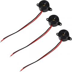 FTVOGUE Piezoelectric Buzzer, Active Sound DC Powered Electronic Sounder with Integrated Structure for Computers Printers Copiers Electronic Toys Automotive Devices