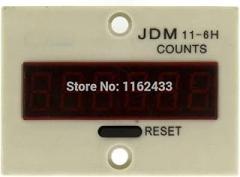 JDM11-6H 5 pin AC 110V 6-36VDC NPN Sensor Signal Input Digital Electronic Counter Relay JDM11 110VAC Production Counter