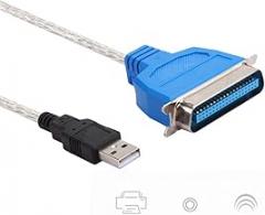 SUNGOOYUE USB to Parallel Printer Cable Adapter, 1.5m/4.9ft, HighSpeed 12Mbps Transfer Rate, Compatible with Systems, IEEE 1284 Print Connector