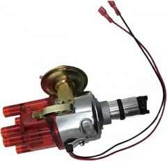 Distributor Chrome Clean Cap 034 Electronic Distributor W Vacuum advance(SVDA) Compatible For VW Beetle Bug GHIA