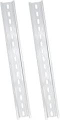 Silver Aluminum Rails, 2 Pack, 300mm Long x 35mm Wide x 7.5mm High, Ideal for Industrial Control Panels and Telecommunications Equipment