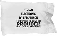Amorfos Electronic Draftsperson Gifts - Electronic Draftsperson Pillowcase, Electronic Draftsperson Creative and Soft Pillow Case - Pillowcase for Professionals