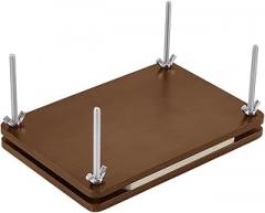 UNICRAFTALE Wooden Book Press Bookbinding Brown Rectangle Bamboo Portable Book Press Bookbinding Tool Flat Paper Press Machine for Bookbinding Supplies DIY Handmade Paper Press 22x15.1x0.8cm