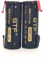 【2 Pack with Welding Tab】 3.7V Rechargeable, 1400mAh, 18 * 50mm 3.7 Volt Flat top 10A for Doorbells, Headlamps, Flashlights Doorbells SSS