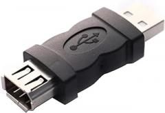 Bottone USB2.0 Male Adapter Firewire IEEE 1394 6P Female Adaptor Converter Extender Connector Plug and Use for Scanners Printer 6pin USB Male to 1394 Female Converter