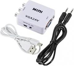 AV to Video Converter 1080P HDTV Converter to AV Adaptier with 3.5mm Audlo Cable for Laptop TV Box PC Monltor New 2026 High for Reliable Electronic Component, Precision, Stable Performance