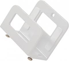 Ventilated Carbon Steel Wall Mount Rack for Electronics Storage Holds 2 Devices Adhesive Installation Space Efficient Design Compact Electronics Wall Mount Storage