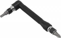 L-Type Hex Screwdriver Bit Set with Double-End 6.35 mm Socket Wrench Handle, /4-Inch L-Shaped Hex Key for Hard-to-Reach Furniture Assembly, Electronics Repair(3pcs Set)