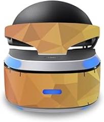 MightySkins Skin Compatible with Sony Playstation VR wrap Cover Sticker Skins Red Orange Polygon