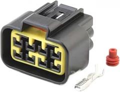 HUABAO 1 Set 8 Pin Car PCB Solder Board Connectors Automotive Water Proof Electronic Connector Docking Needle ECU Male Female Plug(Female,1 Set)