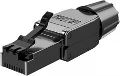 Cat8 Cat7 Cat6a Connector RJ45 Industrial Ethernet Simple Jack Shielded RJ45 Modular Termination(1PCS,CAT6A)