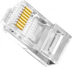 50PCs Cat6 C0innector RJ45 C0innector Network Unshielded RJ45 PeRIForated Crystal Head Network Cable New 2026 High for Reliable Electronic Component, Precision, Stable Performance